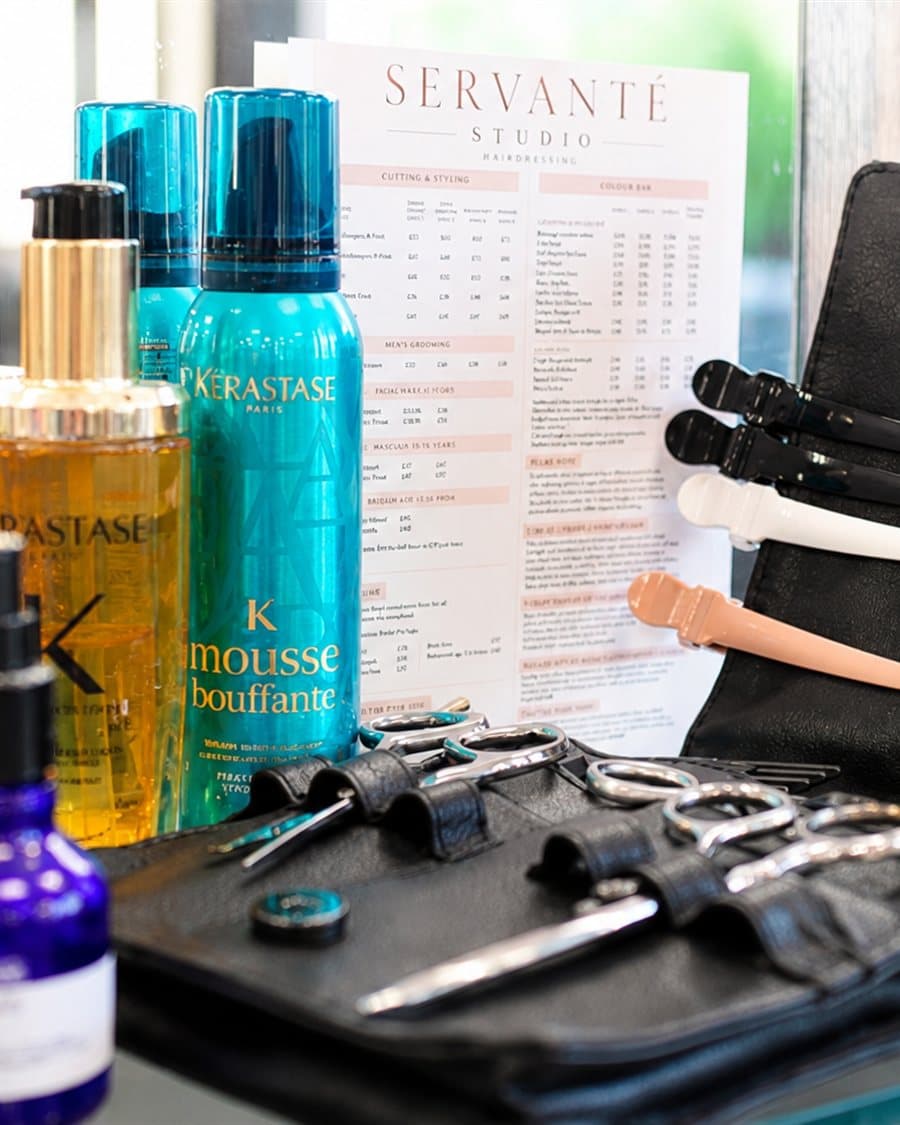 Kérastase care, styling tools and the price list at Servanté Studio