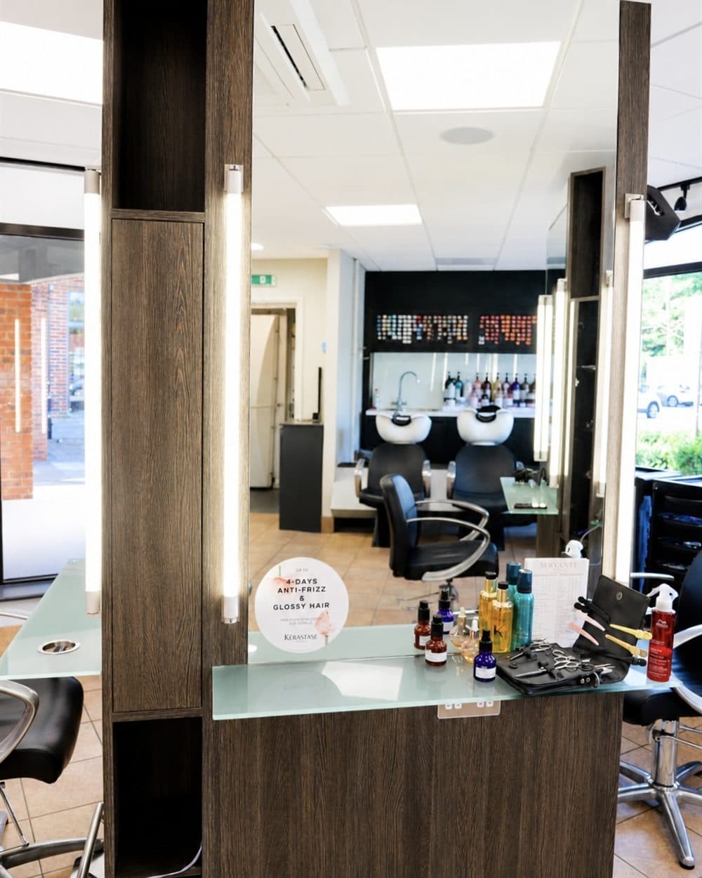 Inside Servanté Studio, with our blush feature wall in Uckfield