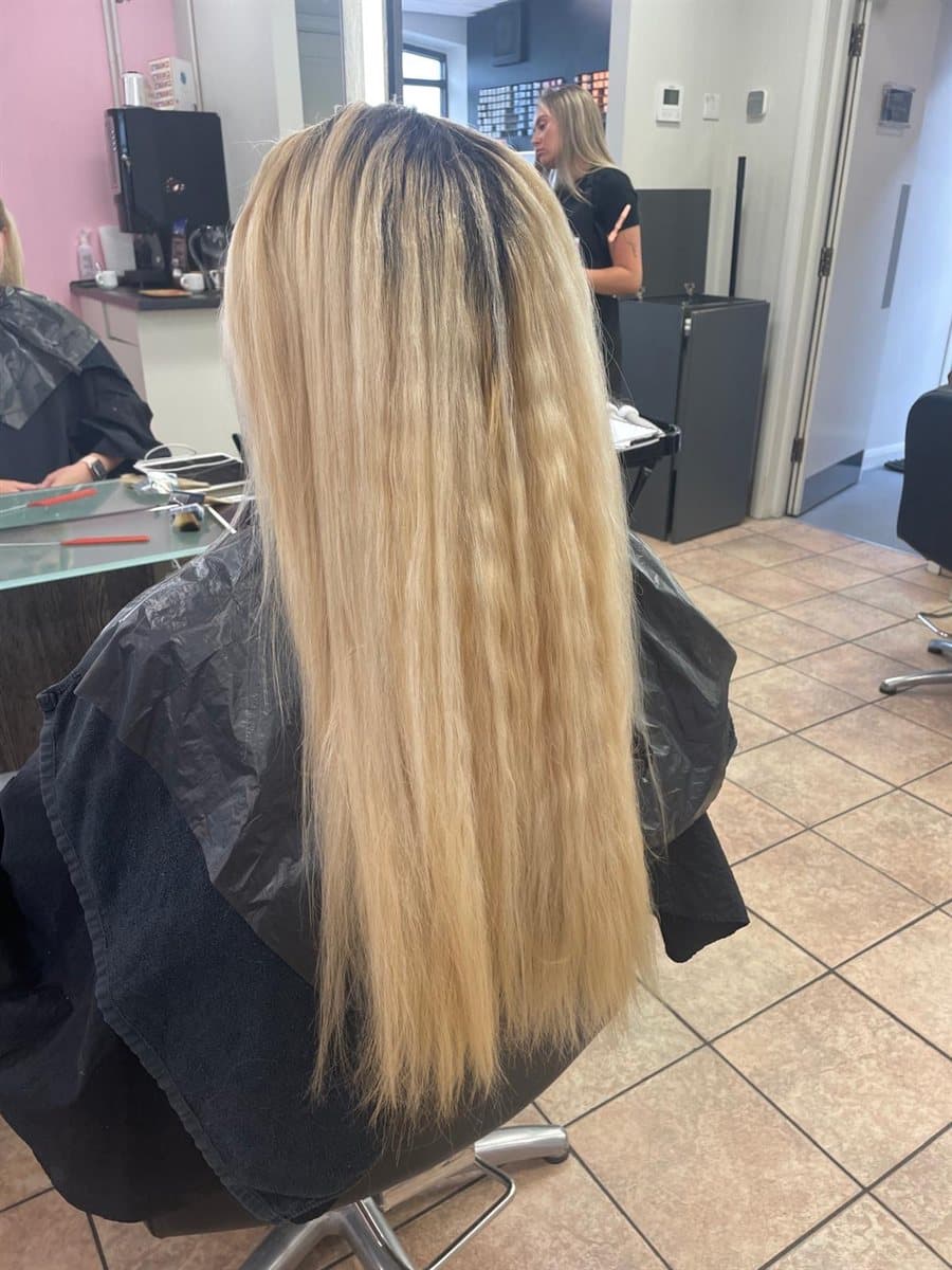 Regrowth before a scalp bleach