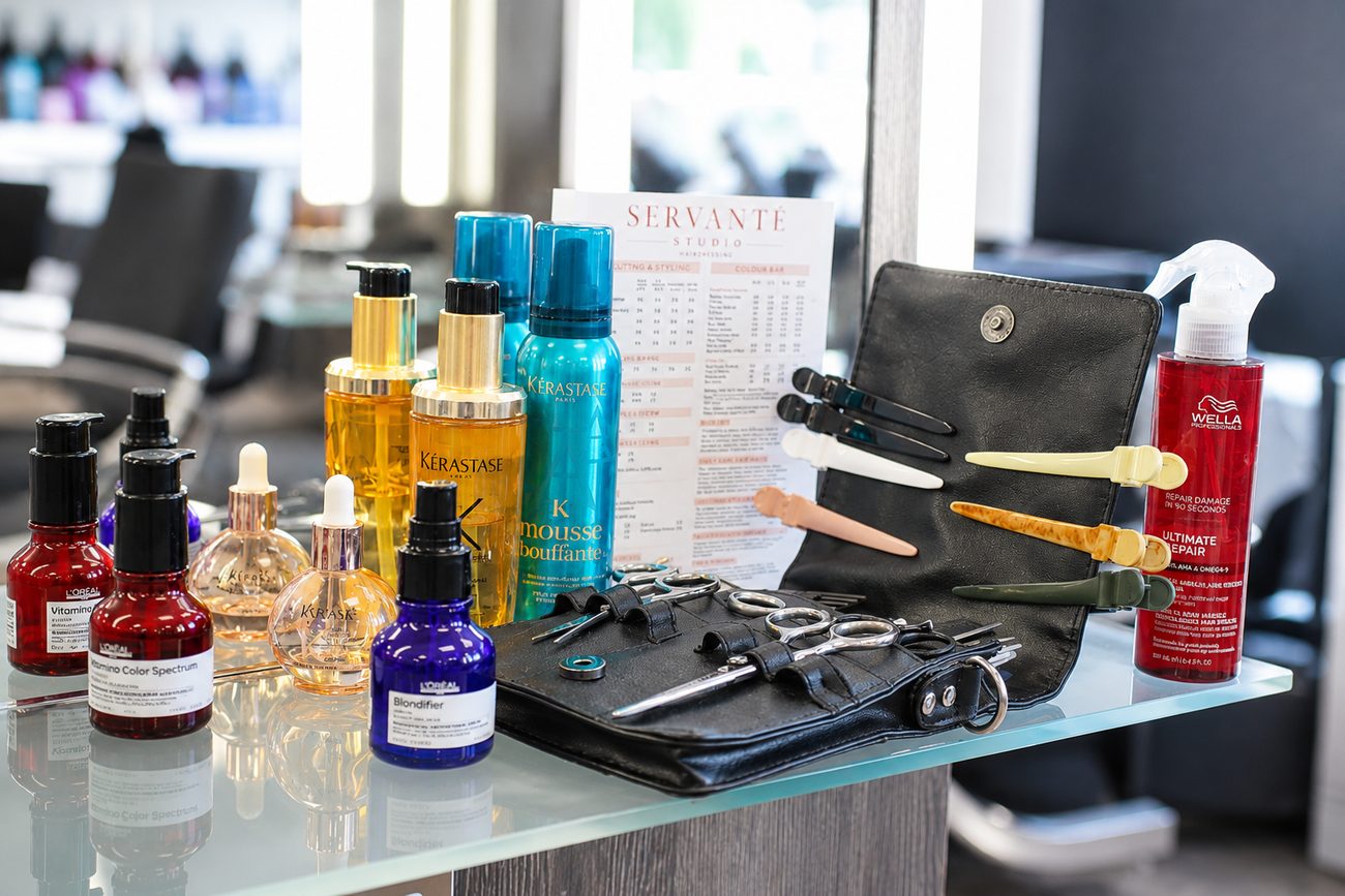 Kérastase care, styling tools and the price list at Servanté Studio