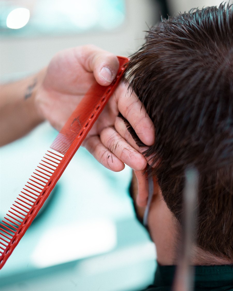 A sharp men's cut and style at Servanté Studio